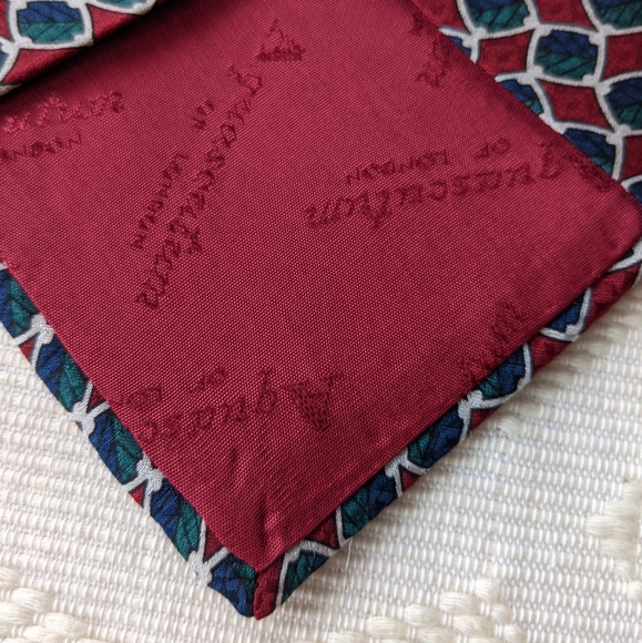 Vintage silk mens tie - Aquascutum London Made in Canada - Picture 5 of 8